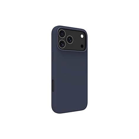 Dunkelblaues Handycase für ein Smartphone. Auf der Rückseite sind Kameraobjektive zu sehen.