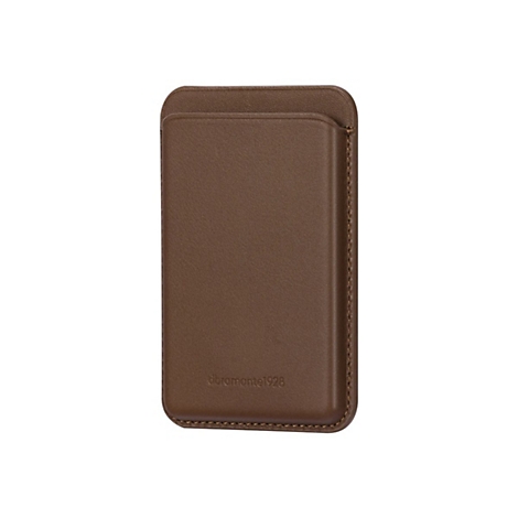 Braunes Leder-Kartenetui mit dem Schriftzug "dramante1928".