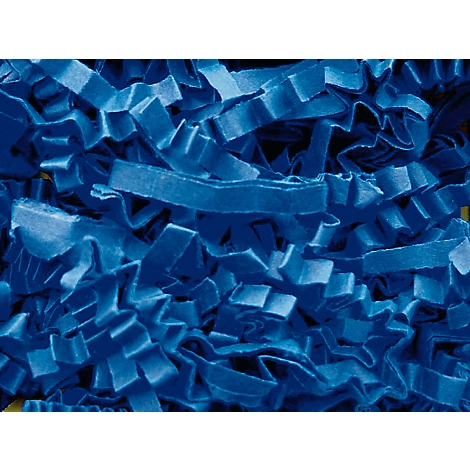 Close-up of torn, blue paper strips overlapping.