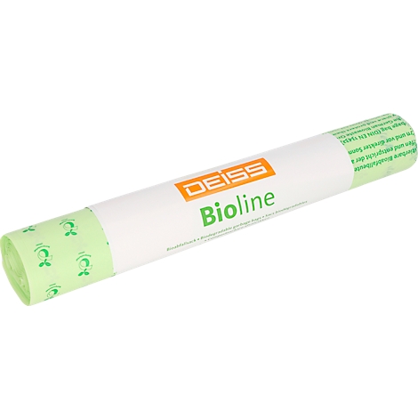 Rolled white paper wrapped with green paper. It says "DEISS Bioline".