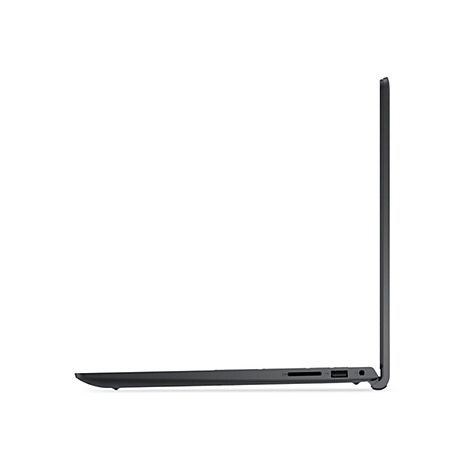 Grauer Laptop, Seitenansicht. Sichtbar sind Anschlüsse, SD-Kartenslot und USB-Anschluss.
