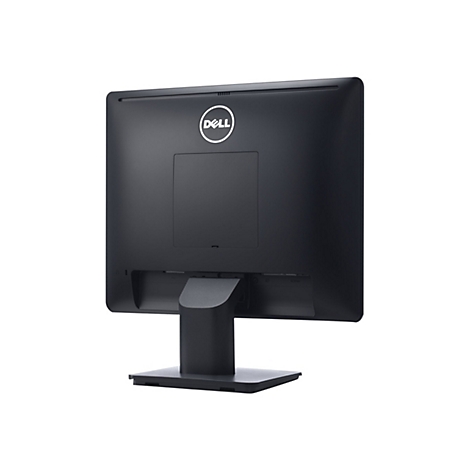 Moniteur Dell noir. Arrière, logo, pied, ports.
