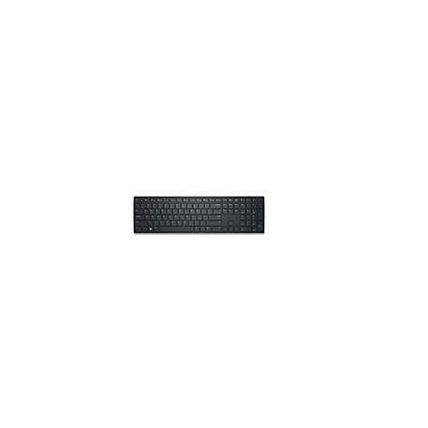 Schwarze Tastatur mit Tasten, Seitenansicht.