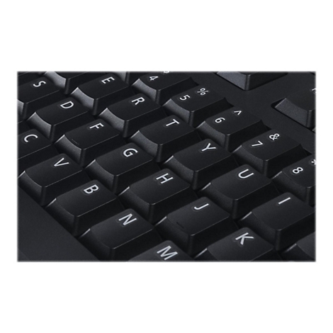 Nahaufnahme einer schwarzen Tastatur. Deutlich sichtbar sind einzelne Tasten mit Buchstaben und Sonderzeichen.