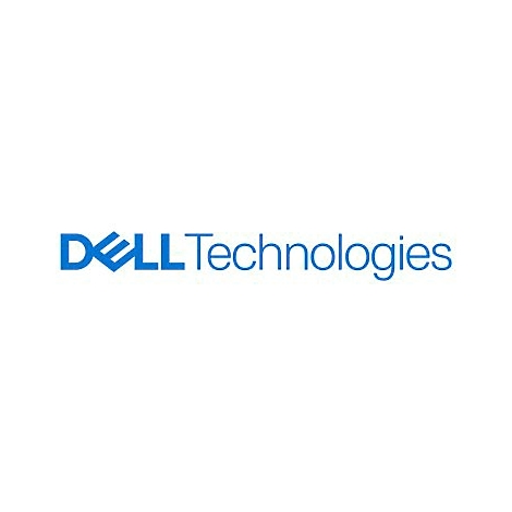 Blaues Logo von Dell Technologies, Schriftzug auf weißem Hintergrund.