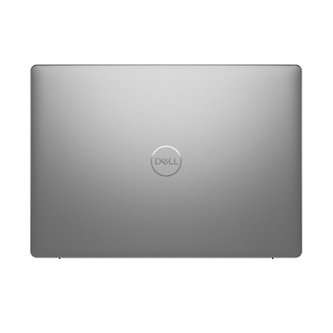Graues Laptop-Cover mit Dell-Logo in der Mitte.
