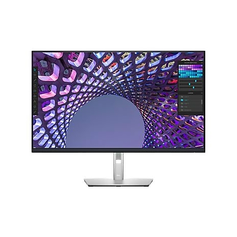 Flachbildschirm mit Bildschirmdarstellung, Präzisionshalterung auf weißem Hintergrund.