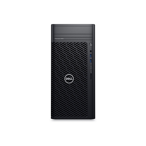 Schwarzer Dell-Tower-PC. Auf der Vorderseite steht "Precision 3680", darunter das Dell-Logo.