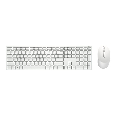 WeiÃŸes kabelloses Tastatur- und Maus-Set auf weiÃŸem Hintergrund.