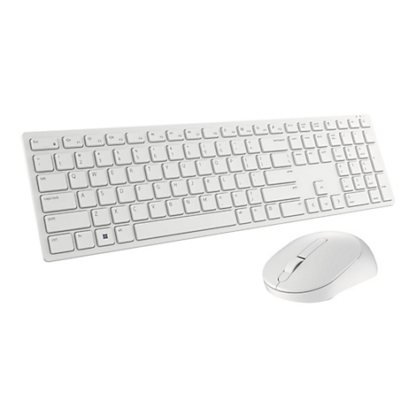 WeiÃŸes kabelloses Tastatur- und Maus-Set, auf weiÃŸem Hintergrund.