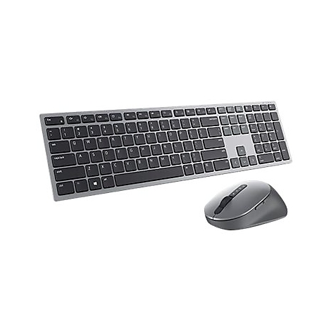 Graue Tastatur und Maus auf weiÃŸem Hintergrund.