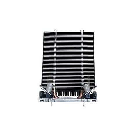 Prozessorkühler mit Kühlrippen und Kupferrohren, vor weißem Hintergrund.