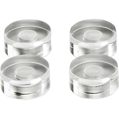 Design-magneten van acryl, Ø 30 mm, 4 stuks