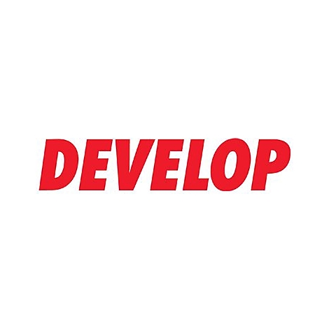 Das Wort DEVELOP in roter Schrift auf weiÃŸem Hintergrund.