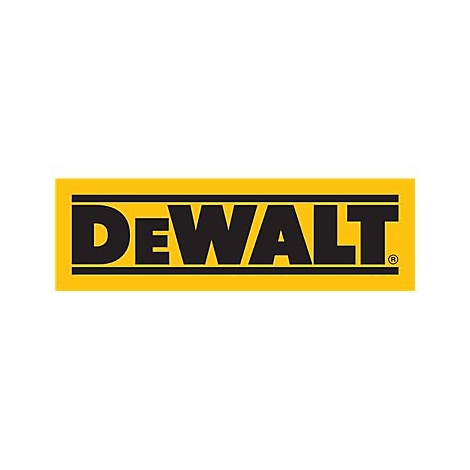 Gelbes Firmenlogo mit dem schwarzen Schriftzug DEWALT in fetten Großbuchstaben.