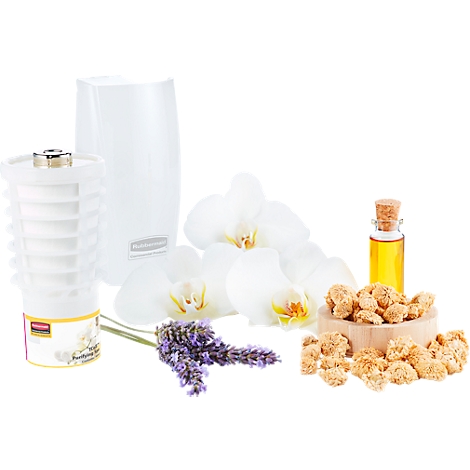 Diffuseur de parfum Rubbermaid TCell 1.0, sans pile, jusqu'à 60 jours, blanc