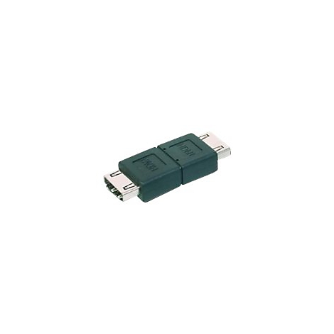 Adaptateur HDMI vert foncé avec deux connecteurs micro-HDMI. Le logo HDMI est visible sur la surface.