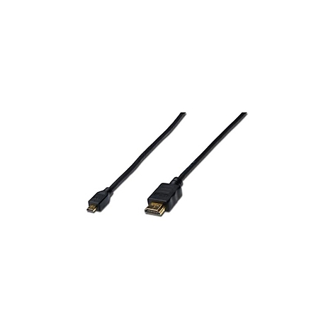 Ein schwarzes HDMI-Kabel mit Stecker.