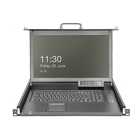 Digitus - KVM-Konsole mit KVM-Switch - 8 Anschlüsse - Deutsch - 43.2 cm (17') - Rack