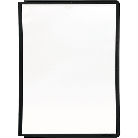 Black frame with transparent insert.