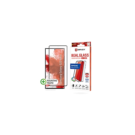 Display-Schutzfolie für Samsung Galaxy S23 Ultra, mit Verpackung und Montagehilfe.