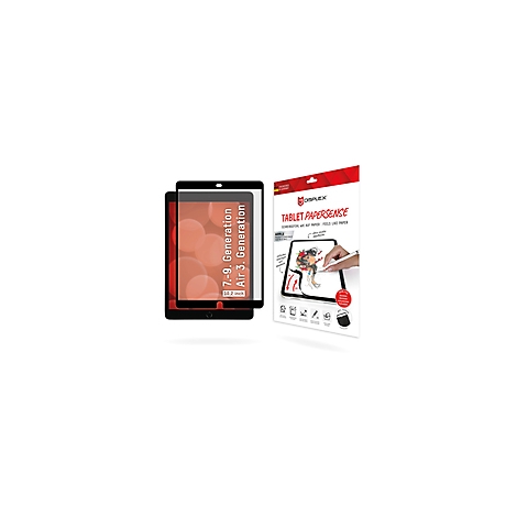 Film d'affichage sur tablette, film de protection et emballage du produit avec texte, toucher papier.