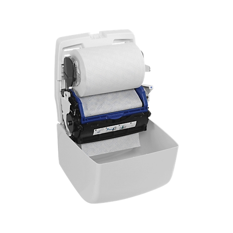 Distributeur Essuie-Mains Aquarius Slimroll 7955 - Compact Mural Blanc - Anti-Gaspillage - Compatible Kleenex & Scott
