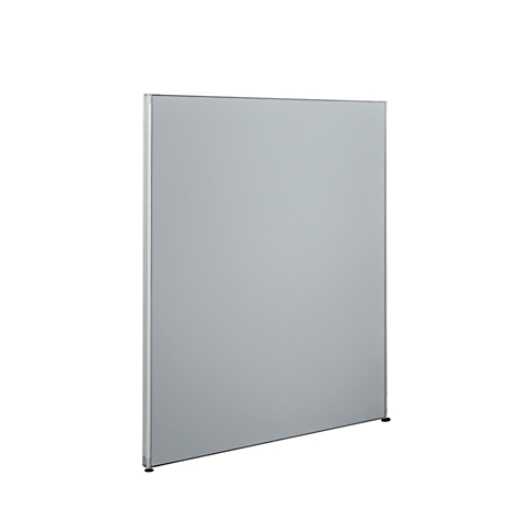 Grey, rectangular wall, standing. The surface is smooth and matte. The frame is silver.