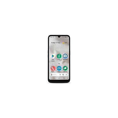 Smartphone-Display mit App-Icons. Datum: Freitag, 17. September. Oben: Uhrzeit und Akkuanzeige. Unten: Google-Suchleiste.