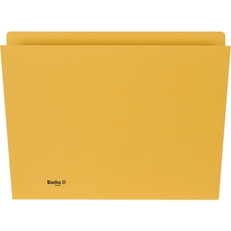 Chemise jaune avec le logo 'Biella'.