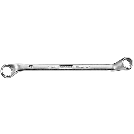 A silver ring wrench with a toothed ring. The key reads "GEDORE Germany."