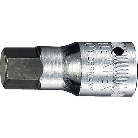 Gros plan d'une clé Allen argentée avec gaufrage, comprenant l'inscription "WINKLE HEX" et "CY GERMANY".