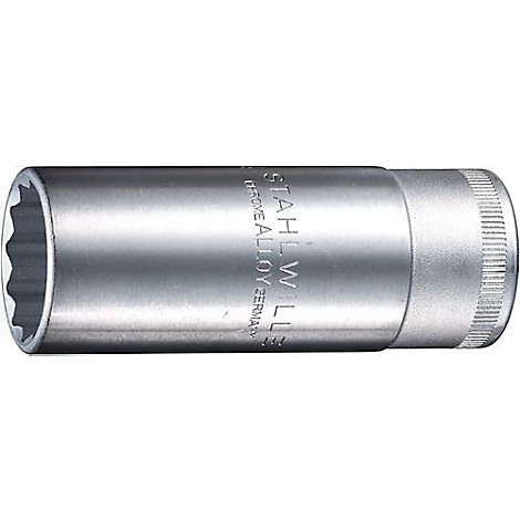 Clé à douille en métal, avec l'inscription "STAHLWILLE Chrome Alloy Germany".