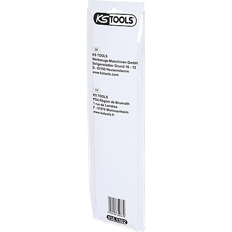 Verpackung mit dem Logo von KS TOOLS und Produktinformationen. Am unteren Rand ein Barcode.