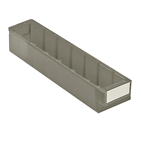 Gray plastic box with compartments, white label and 'KENNHOLTZ' writing.