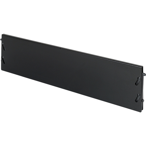 Black, rectangular metal part with fasteners on the ends.