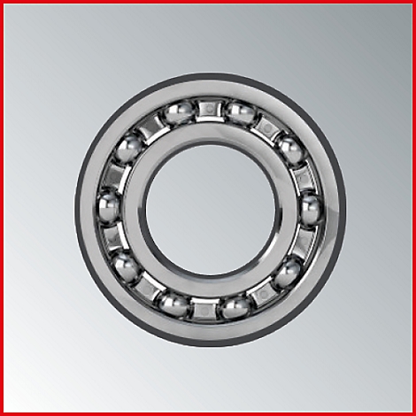 Kugellager in Nahaufnahme, mit Kugeln und Ringen aus Metall.