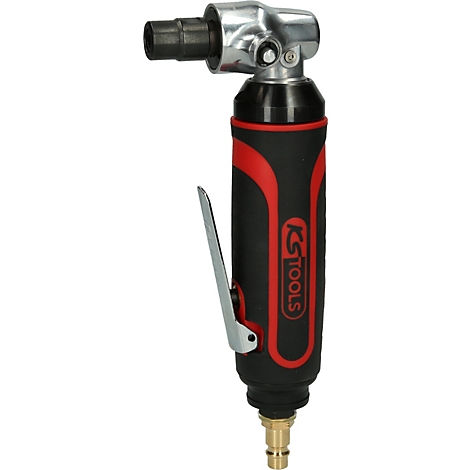Winkelschleifer in Schwarz, Rot und Silber, mit dem Logo "KS TOOLS".