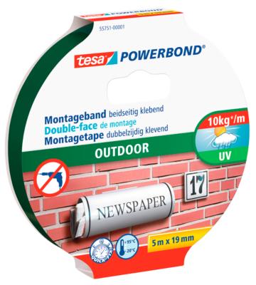 Tesa Powerbond Xtreme Dubbelzijdig Tape - 5 M X 19 Mm - Extra Sterk - Tot 500 Kg/m² - Voor Binnen & Buiten