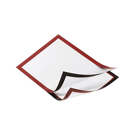 Zwei rechteckige Backmatten, eine rote und eine schwarze, überlappen sich leicht.