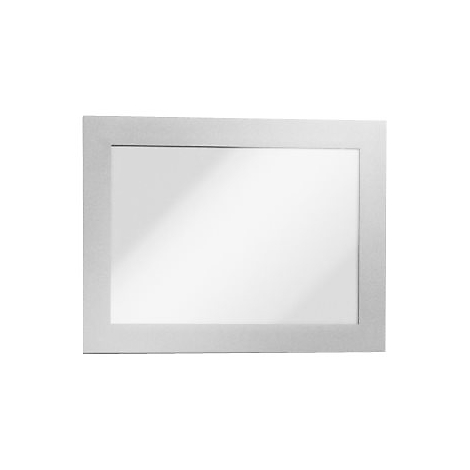 Rechteckiger, grauer Bilderrahmen mit weißem Hintergrund. Die Oberflächen sind leicht strukturiert.