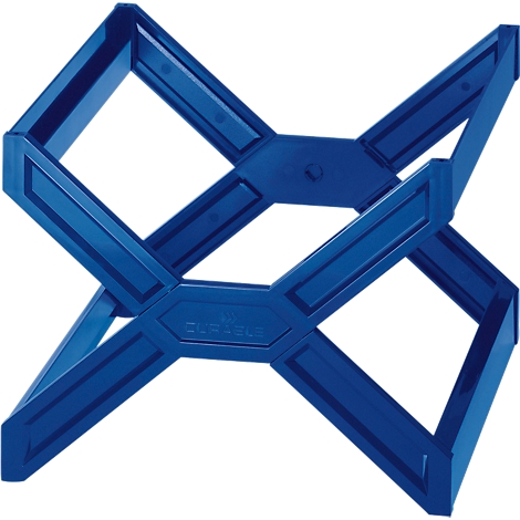 Blue, crossed plastic frame, with the inscription "DURABLE".