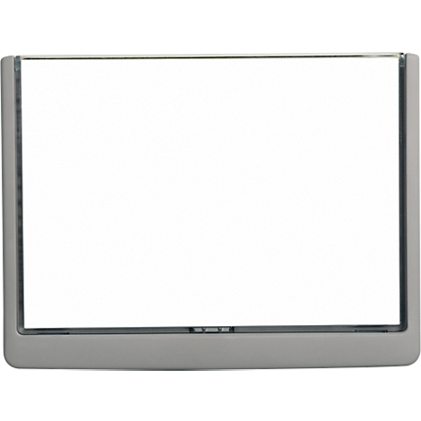 Gray frame around a white area. Rectangular shape, rounded corners.