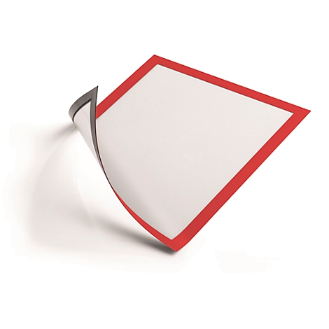Square sign with red border and white surface; the upper left corner is slightly lifted.