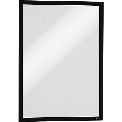 Black frame, white projection screen with reflection. A brand logo is at the bottom right.