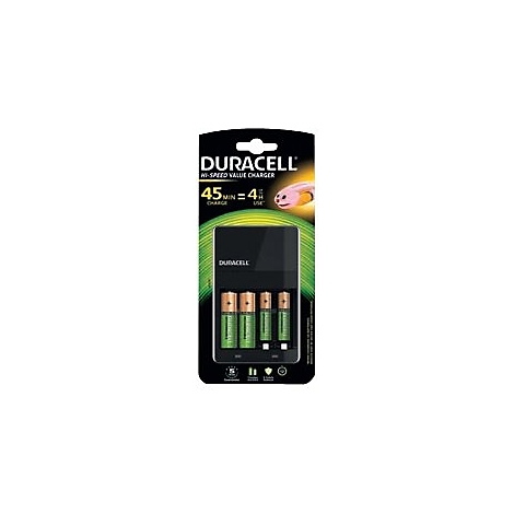 Duracell Hi-Speed Ladegerät in Originalverpackung mit Batterien.