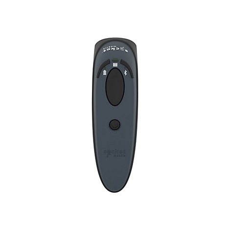 Handscanner in Grau mit schwarzen KnÃ¶pfen. Oben befinden sich mehrere Anzeigen, unten Schriftzug.