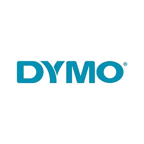 Blaues Logo der Marke DYMO auf weißem Hintergrund mit einem eingekreisten R für das Markenzeichen.