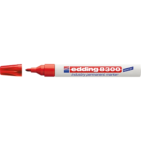 A red Edding felt-tip pen with partially visible brand lettering.