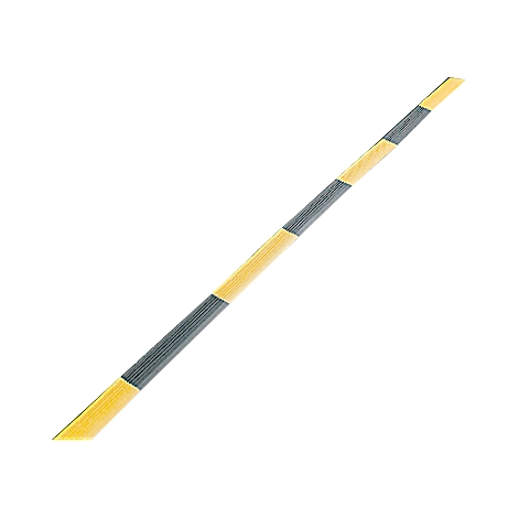 Yellow and black stripe, arranged diagonally. Striped pattern.